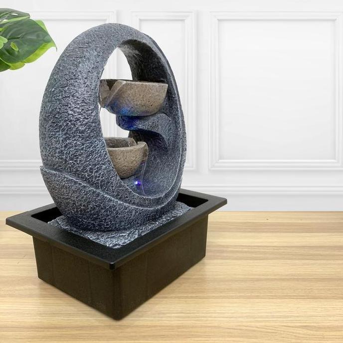 New- Oxihom W810 Water Fountain Ornament Articles Taman Air Mancur Mini Garden Abstrak Dekorasi Indo