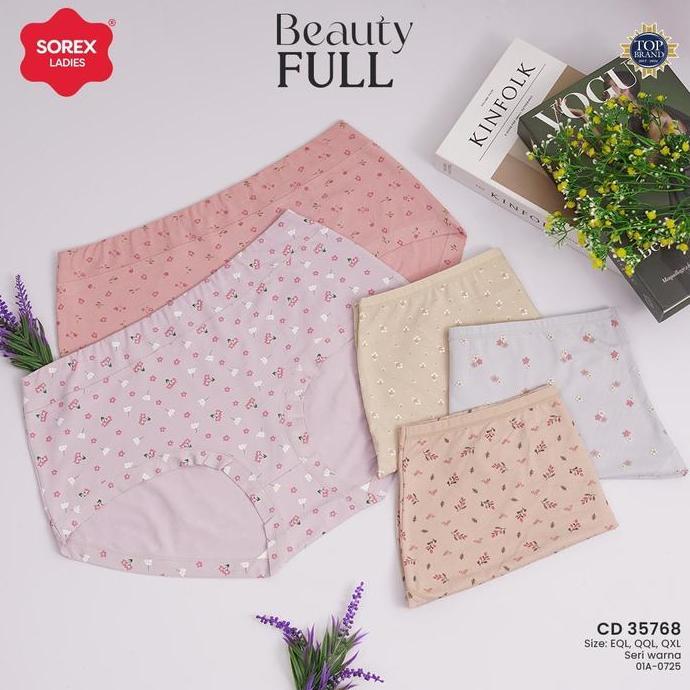 Murah SOREX Celana Dalam Wanita Sorex Besar Jumbo Motif Bunga Elegan Cutting Maxi Bahan Adem Halus &