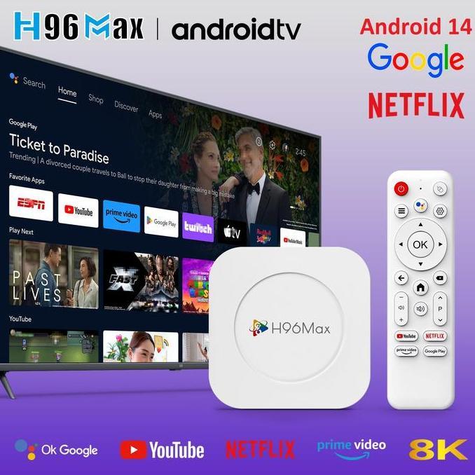 Android TV Box H96 MAX 4GB 64GB Bluetooth Miracast Resolusi 8K
