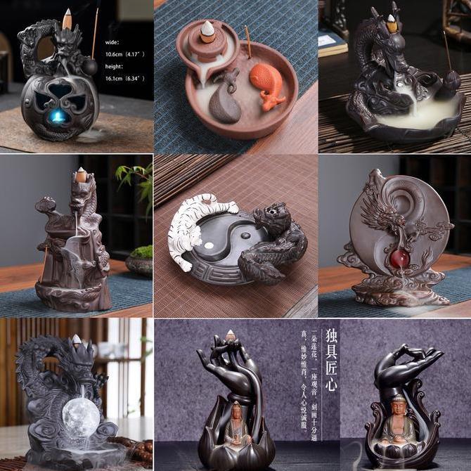 Tempat Hio Dupa Peluru Air Terjun Naga Kerucut Turun Ba Flow Tempat Dupa Air Terjun Dekorasi Rumah