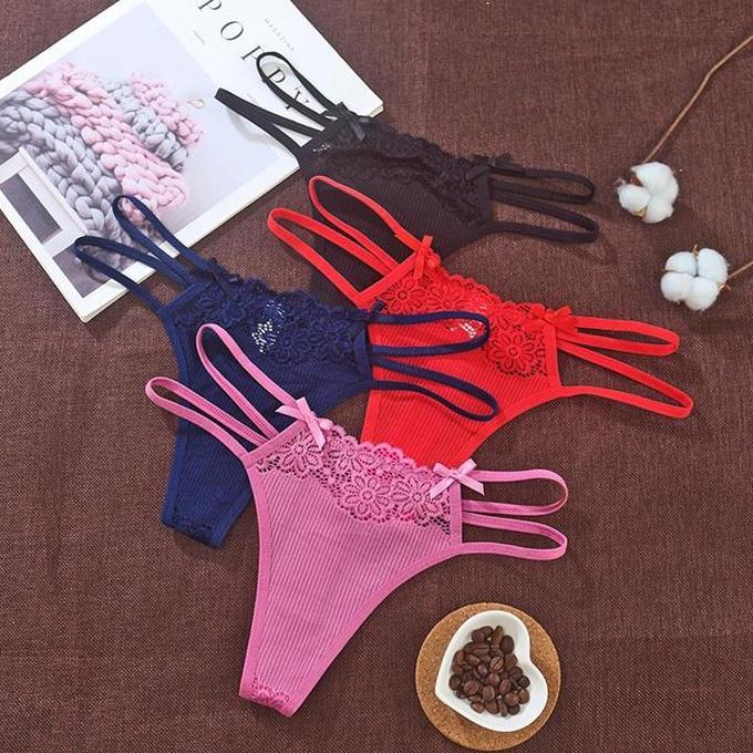 Murah Celana Dalam Wanita Renda Transparan seksi dua tali G String C2260 Non COD