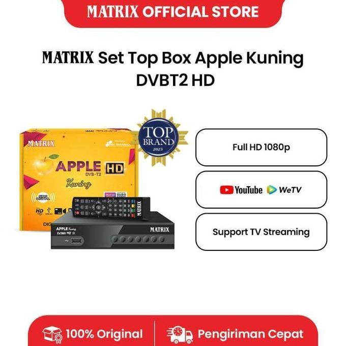 MATRIX Set Top Box Apple Kuning DVBT2 HD / STB TV Digital