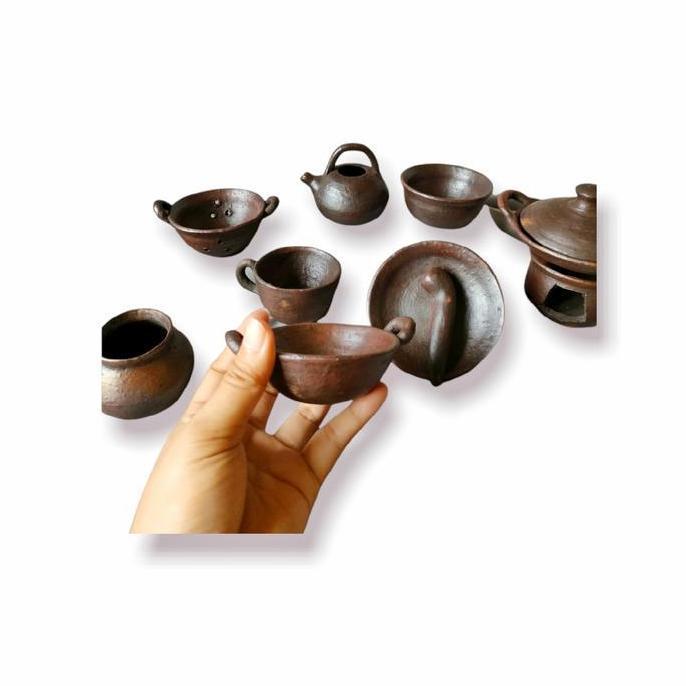 Mainan masak masakan tradisional tanah liat Kode 655