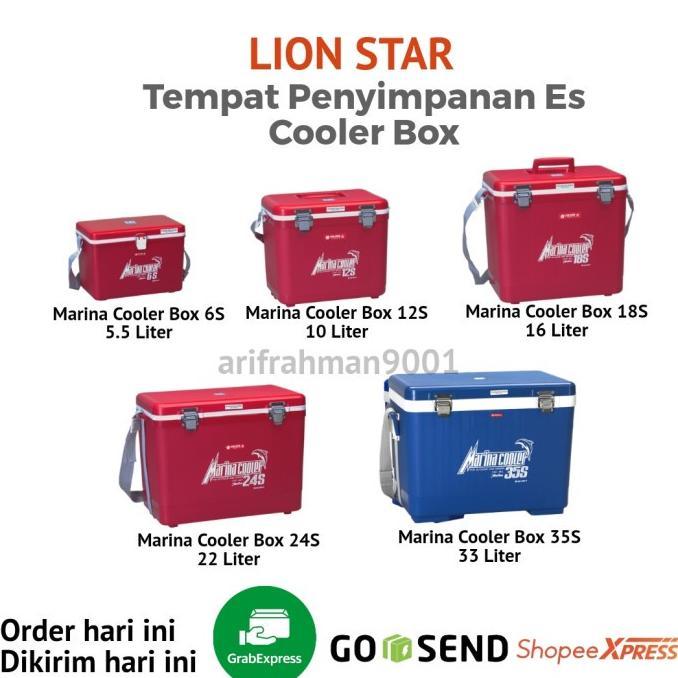 ~Harga Special~ Lion Star Marina Cooler Box 6s , 12s , 18s , 24s , 35s , 40 Liter , 55 Liter , 72 Li