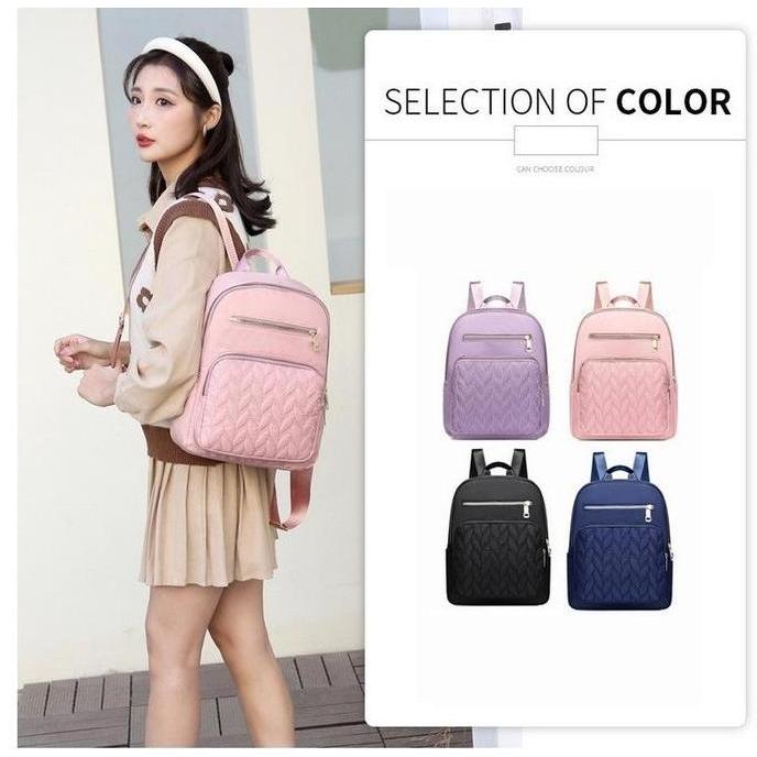 Key- Bp76 Tas Ransel Wanita Korea Style Nami Fashion Women Nylon Backpack