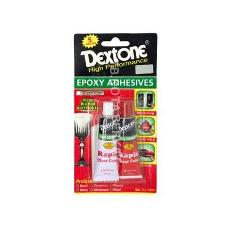 LEM DEXTONE RAPID - CLEAR - 5 M LEM PLASTIC STEEL DEXTONE EPOXY ADHESIVE RAPID CAMPUR RESIN HARDENER