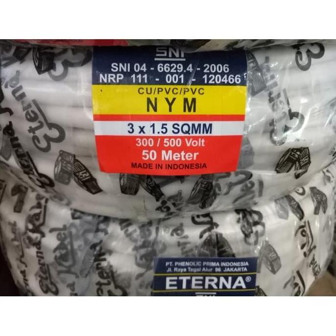 New- Kabel ETERNA NYM 3x1.5 Kabel Listrik ETERNA NYM ETERNA 3x1.5