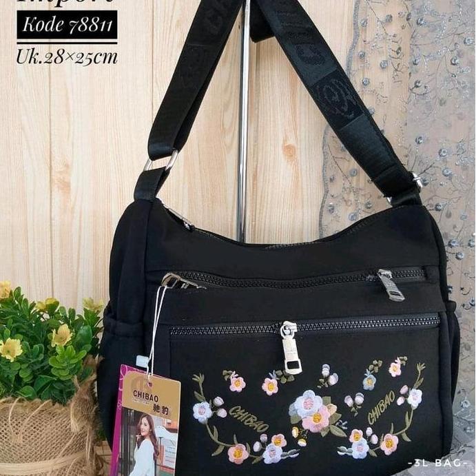 Key- Tas Selempang Wanita Chibao Original Parasut Import Korea Terbaru