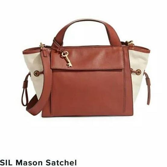 Tas Wanita Orinal Fossil Mason Satchel Brown NWT