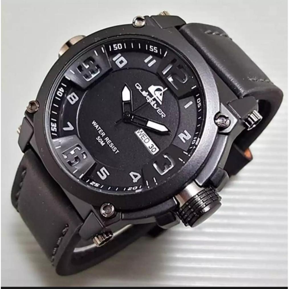 NEW PROMO Jam Tangan Pria Tali kulit Keren Jam Tangan Cowok Kulit Sport Ngtren Dan Modis