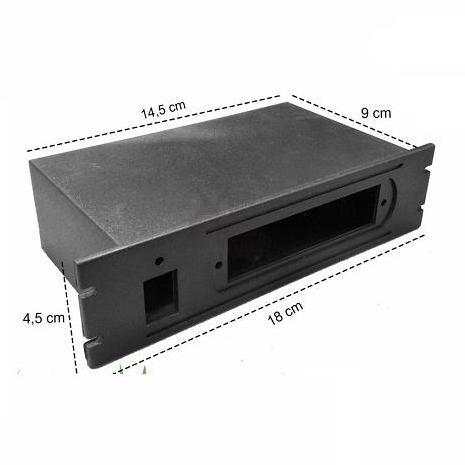 BOX AMPLI MINI MODUL MP3 MP5 KOTAK PLASTIK HITAM TEMPAT RUMAH CASING MODULE MP3 180X150X45MM