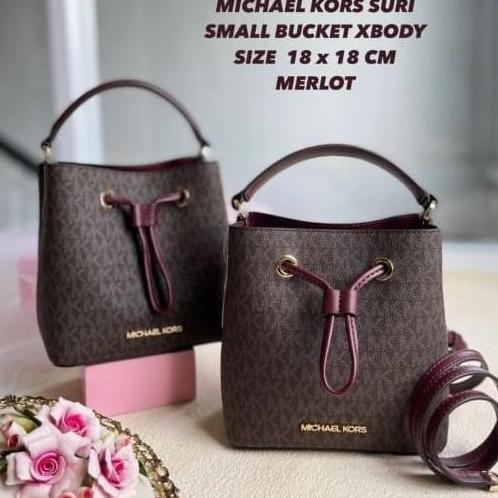 MK Suri Small Bucket Xbody Merlot