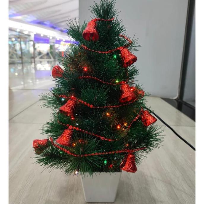 Pohon Natal Mini Kecil Paket Aksesoris Lampu Pohon Natal Christmas