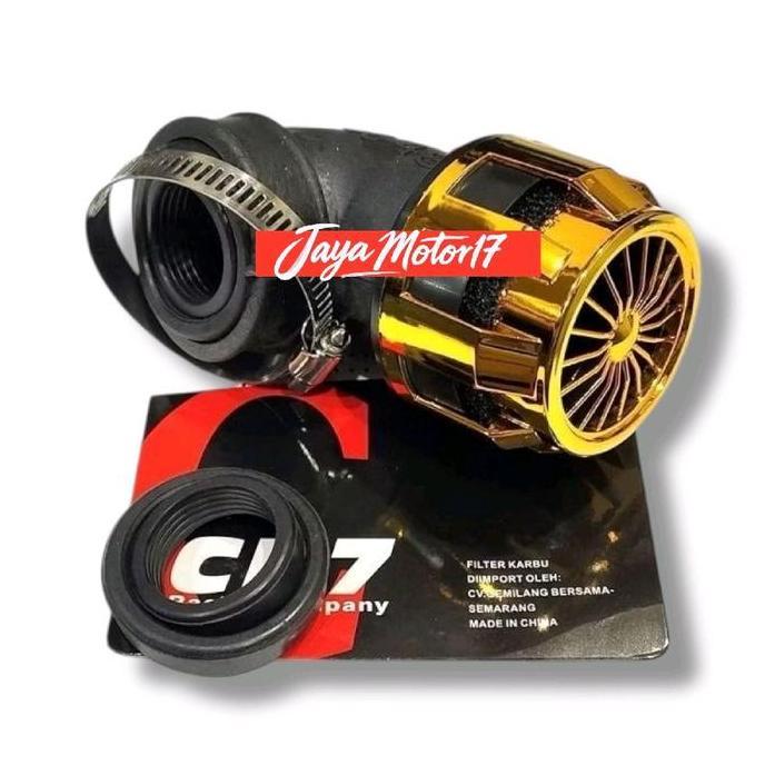 _Gabelio - Filter Karbu Model Turbin Racing Universal Pe24 Pe26 Pe28 Open Filter 9 Derajat