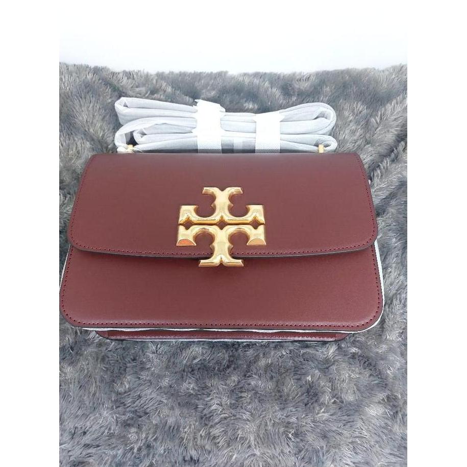 Tory Burch Eleanor Convertible Shoulder Bag Maroon
