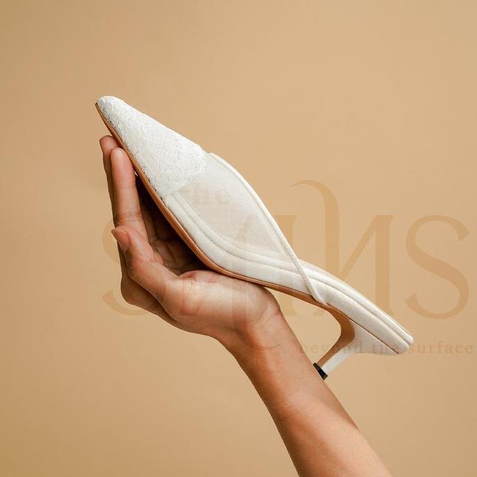 Edisi Ramadan / Lebaran 2025 the Skins - the Lacy Kitten Heels Sandals / Mules / Sepatu Hak Wanita
