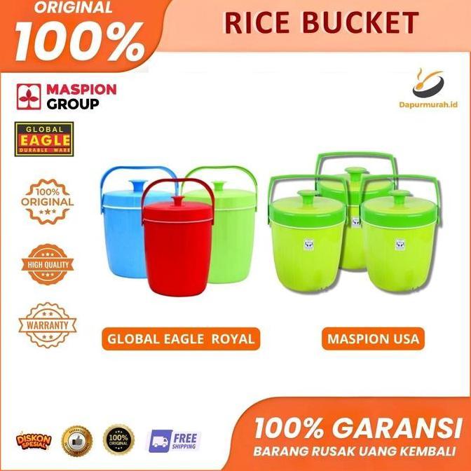 Maspion Global Eagle Rice Ice Bucket Royal 6 8 10 17 21 Liter Termos Nasi Es Batu Kristal Vacuum -DM