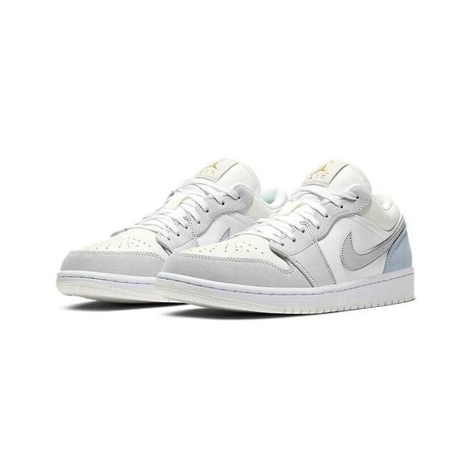Sepatu Nike Air Jordan Unisex - Air Jordan 1 Low Paris White/Sky Grey Orinal