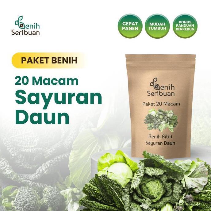 Benih Sayuran Daun 20 Macam Benih Paket Sayur Unggul