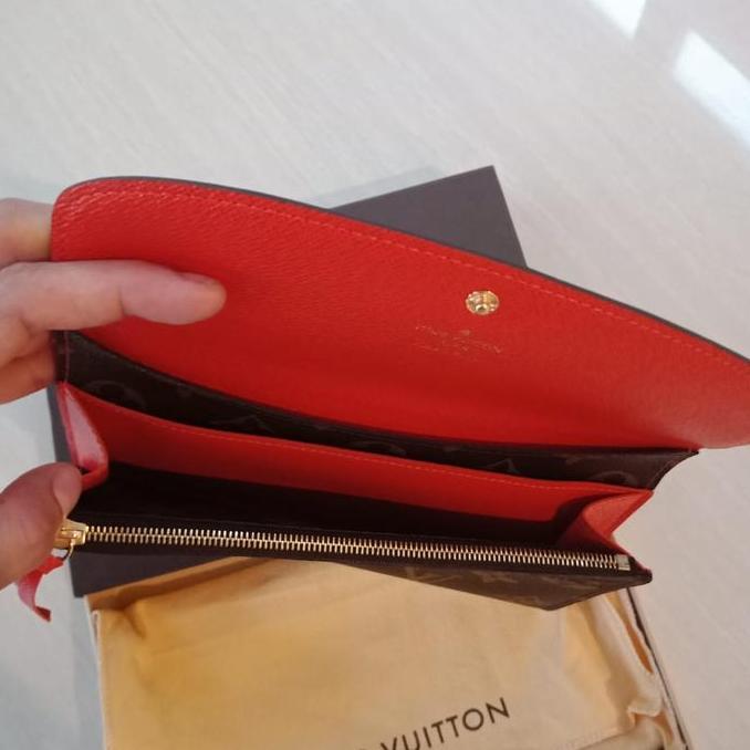 New LV Emilie Wallet Chili Red