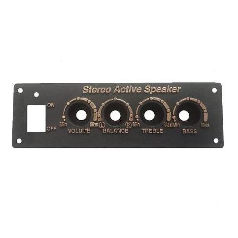 PANEL SPEAKER AKTIF ACTIVE 4 POTENSIO PLASTIK VOLUME BALANCE TREEBLE BASS 4 LUBANG