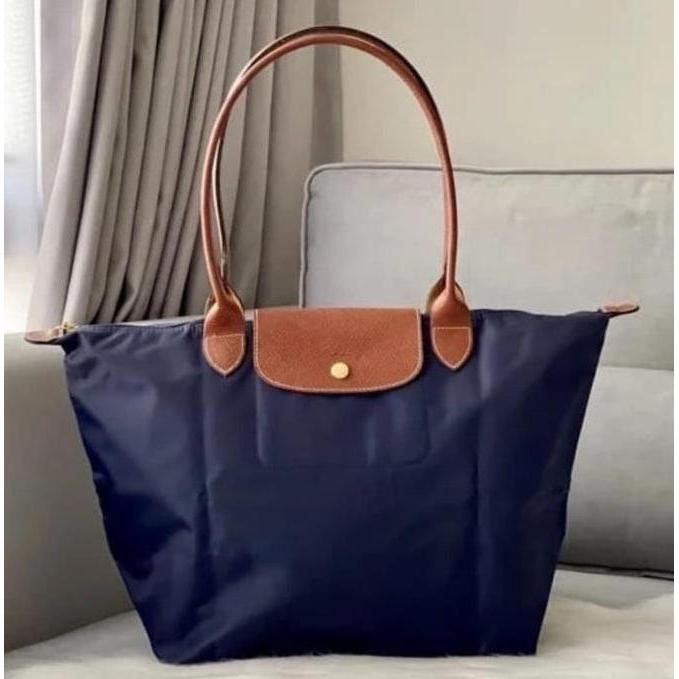 longchamp small long handle classic Navy