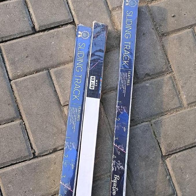BEBAS ONGKIR - Sliding Track 240 cm / Rel Pintu 2,4 Meter / Sliding Track Estilo E5 / Rel Pintu Gese
