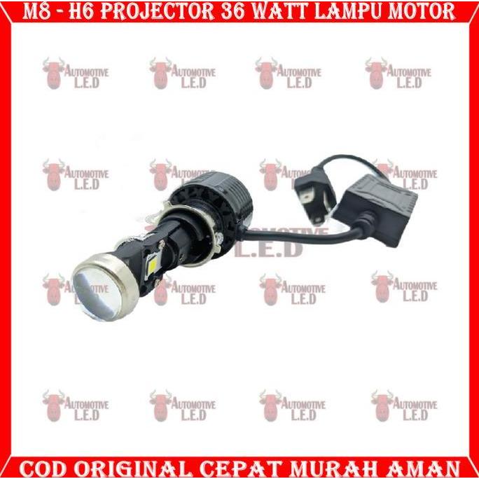 ORIGINAL BILED PROJECTOR H6 LED M8 LENSA BILED H6 36 WATT | PROJIE H6 LENSA | LAMPU H6 LED