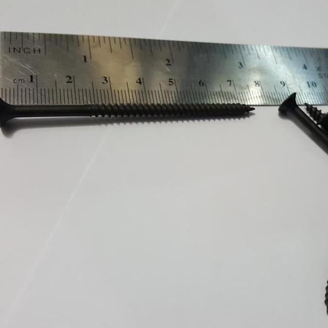 TERBARU - Skrup Gypsum STEEL 8 x 3" skrup hitam 7.5 cm (dus)