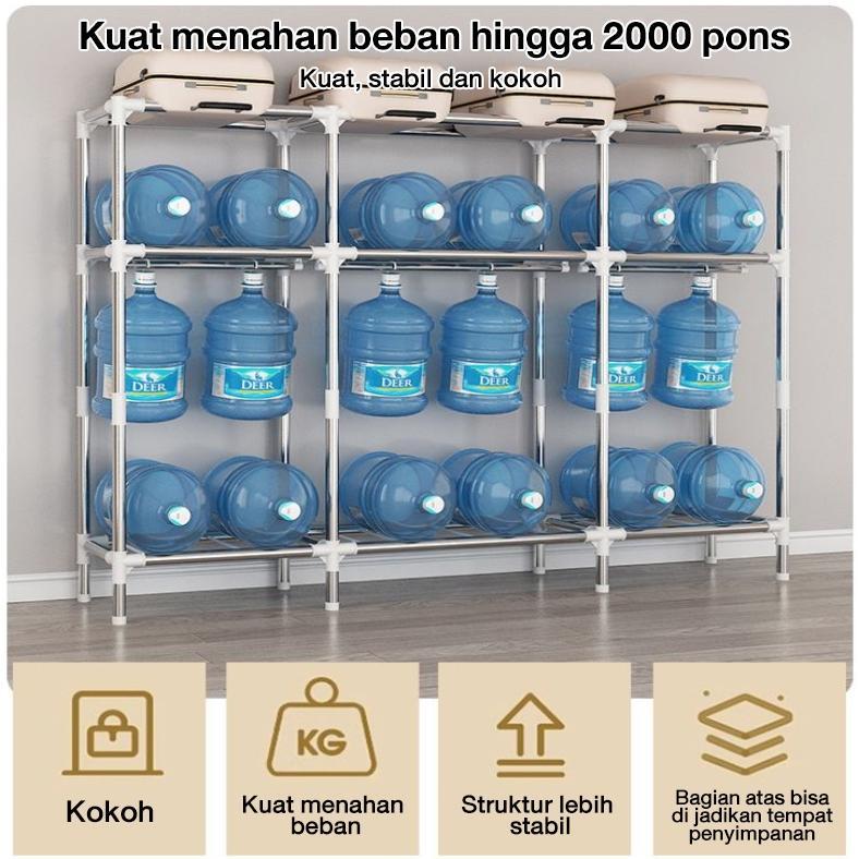 diskon` hemat best seller ready stock lemari pakaian kain dengan pipa baja tebal lemari pakaian jumb