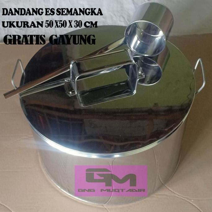 Dandang Es Semangka Ukuran 50x50 cm Gratis Gayung Bahan Full Stanlis