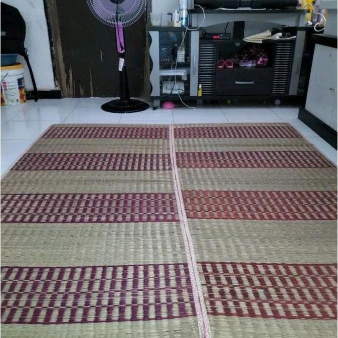 Tikar Mendong 85 (170x200) Pandan Asli Jumbo Tebal Samak Lesehan Tikar Lipat Termurah