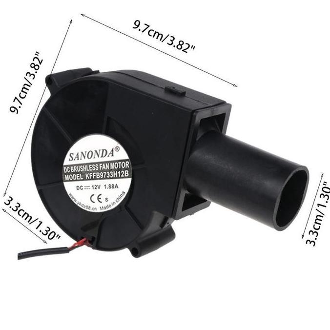 WODRUFT 1 Set Blower BBQ Kipas Blower Ac Turbocharger Portabel Kecil Kipas Angin BBQ Cooler Fan Mach