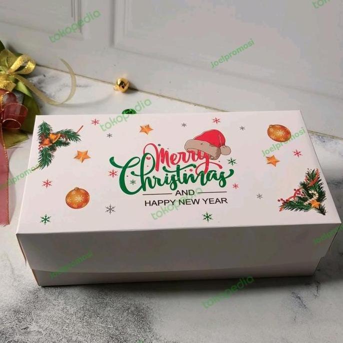 box christmas 22x12x7, dus brownies,dus kue natal,dus natal/box natal