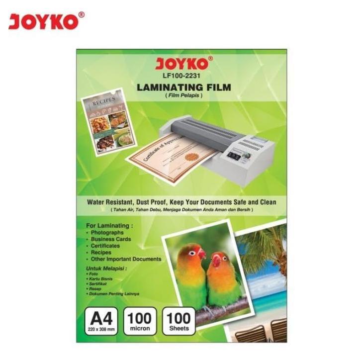 JOYKO LAMINATING FILM A4 / PLASTIK LAMINATING