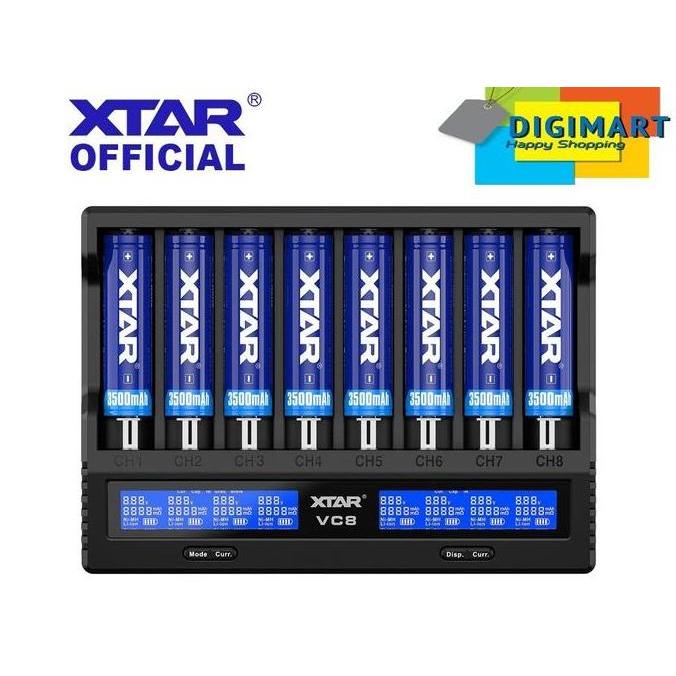 Terpopuler- Xtar Vc8 Charger Type-C 8X21700 Protected Battery Charger