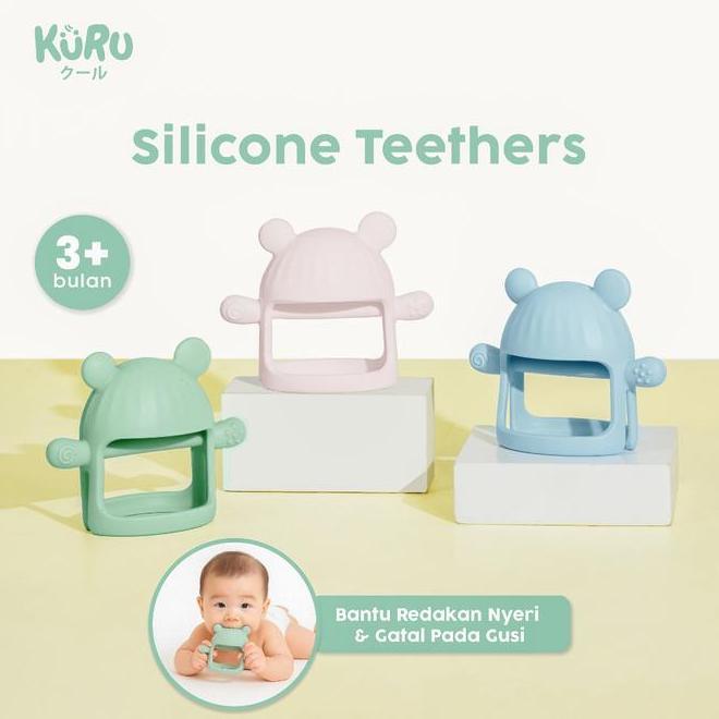 Kuru St4 Silicone Teether Gitan Bayi Bpa Free Teether Bayi 3 Bulan Food Grade