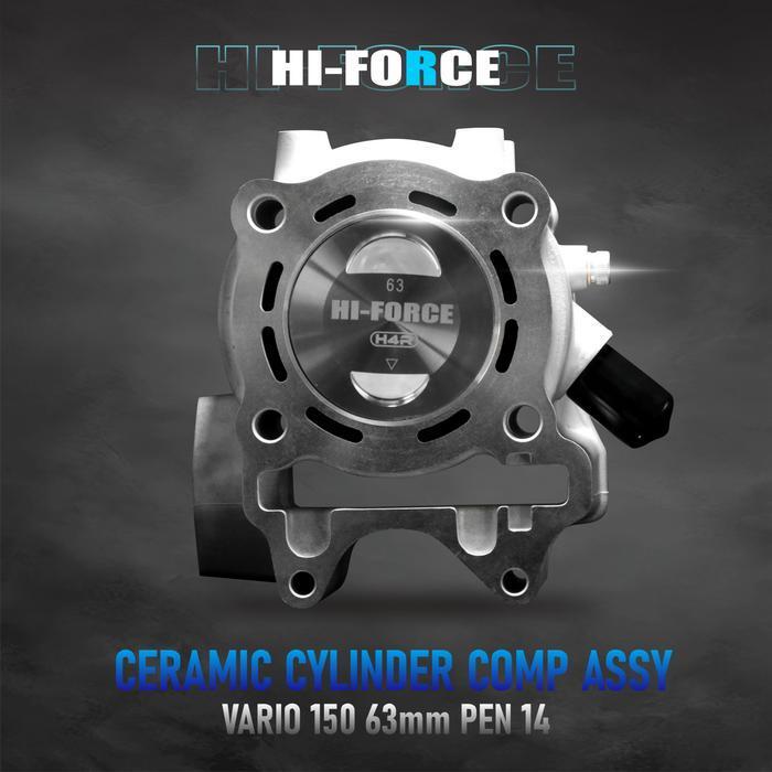 H4R Hi-Force Ceramic Cylinder Block - Blok Seher Bore Up Vario 150 125 Esp Adv Pcx Blok Bore Up Orig