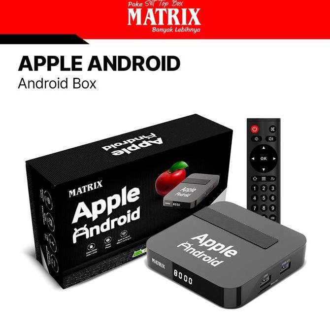 Terpopuler- Matrix Apple Android Tv Box - Android 10 Ram 2Gb Wifi Android Tv