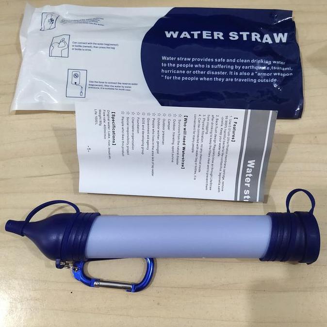 Tabung Sedot Portable Penyaring Air Filter Steril Bersih Minum + Hook Forsale