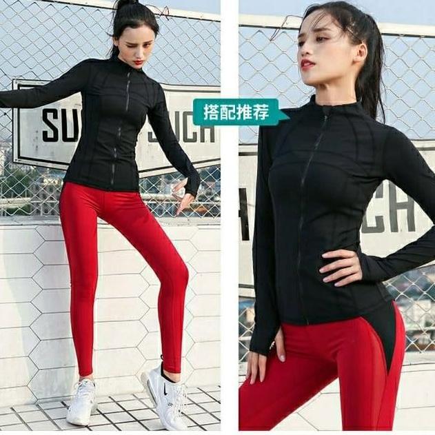 Jaket wanita 1 setel Sweater + Celana Training, Running, bahan premium