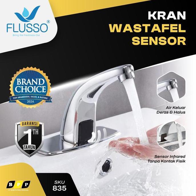 Jozzymary - Kran Air Wastafel Sensor Otomatis Keran Sink Flusso KWT