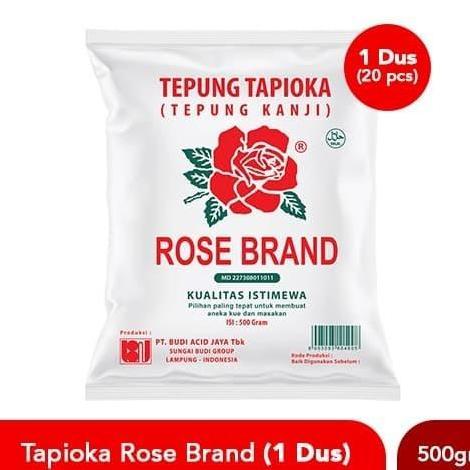 Grosir Rose Brand - Tepung Tapioka Rose Brand 500 Gram (1 Dus)