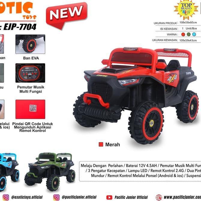 Mainan anak mobil aki exotic EJP7704 EJP-7704 eceran Promo Premium