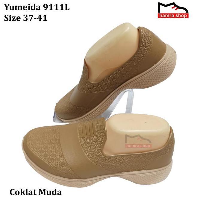 Jelitashoes- Yumeida 9111 L Sepatu Wanita Flat Shoes Bahan Karet