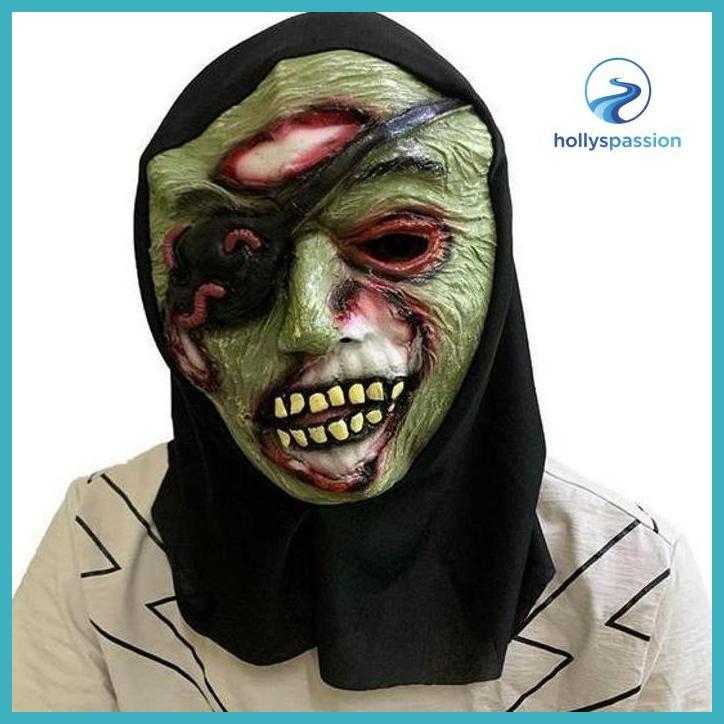 (ORI) TOPENG SETAN TOPENG HORROR TOPENG HANTU KARET FULL KEPALA REALISTIC KECANTIKAN PESTA DEKORASI 