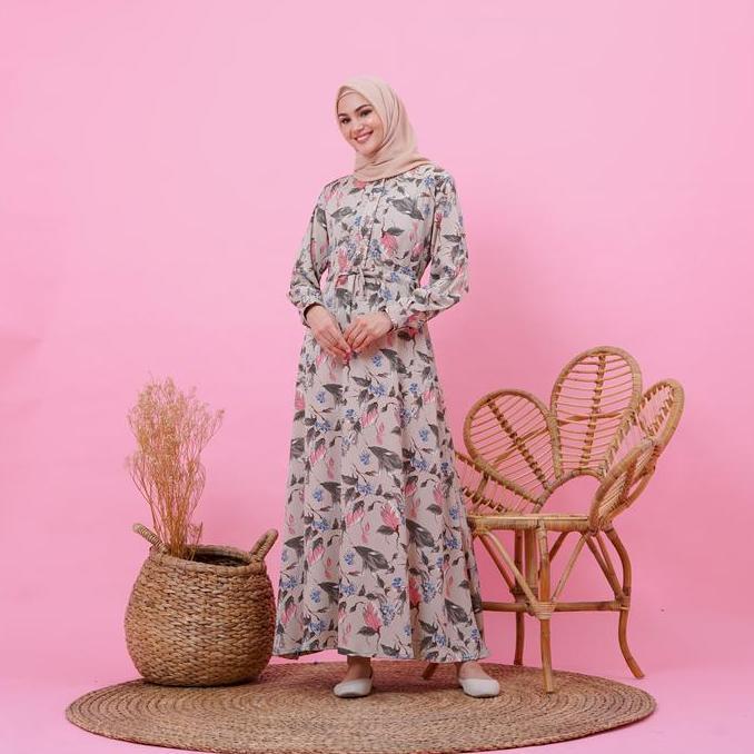 MUSAMMA - RESYA DRESS - Premium Crepe - Gamis Motif