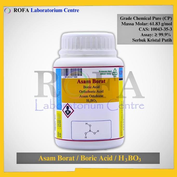 NEW Asam Borat / Boric Acid / Orthoboric Acid / H3BO3 CP 500 Gram