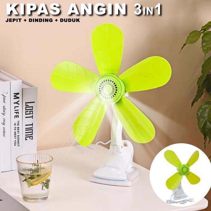 Kipas angin  Listrik Jepit 3in1 (meja /jepit/dinding)/Mini Fan Protable Jepit Javotec FC01-480 22w d