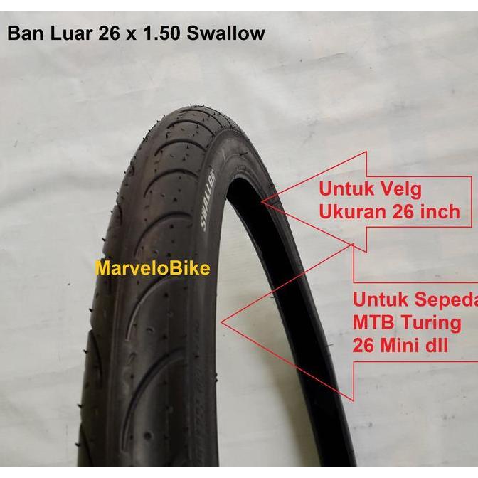 Promo Ban Luar Sepeda 26 x 150 Swallow Diskon